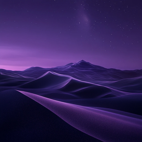 夜空沙丘宁静景色