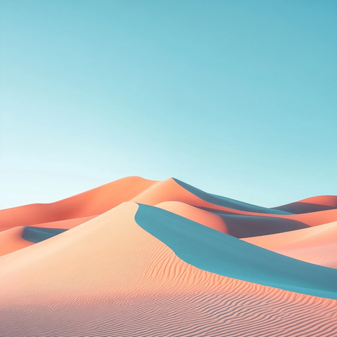 沙漠日出宁静无垠