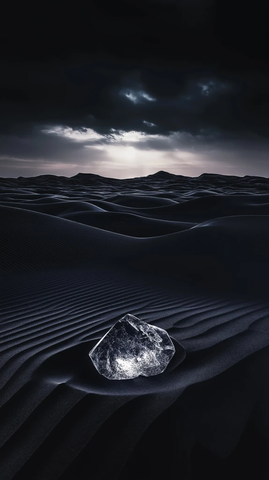 黑沙漠与埋藏的发光水晶
