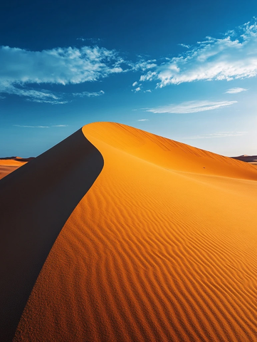 沙漠与蓝天交界处