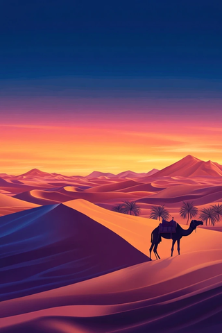 金沙夕照驼影绿洲