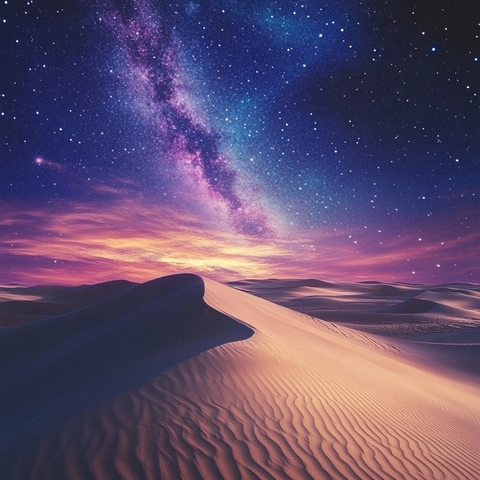 沙丘夜空星河景象