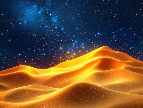 星空黄金沙丘发光粒子