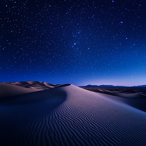 沙漠夜空星光闪烁