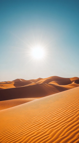 阳光沙丘蓝天下