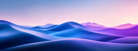 蓝色渐变沙漠起伏山丘