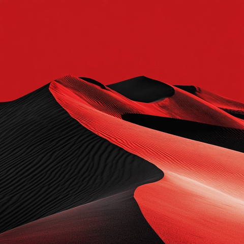 沙漠黑白红单色