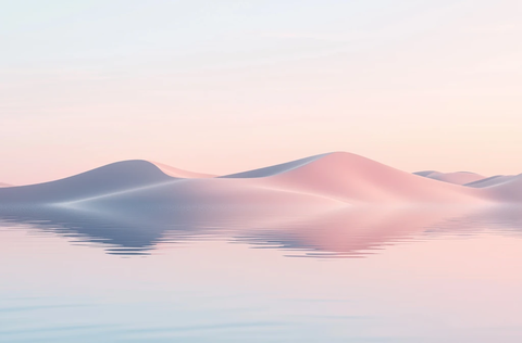 沙丘静水映天色