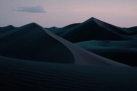 黑沙丘黄昏光影