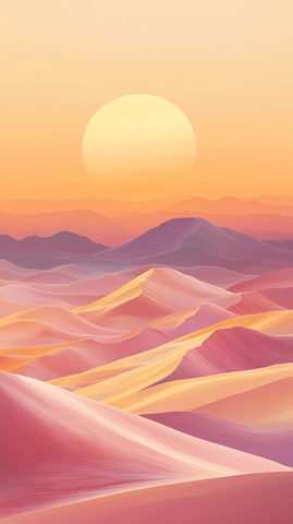 柔沙丘暖日落抽象景观