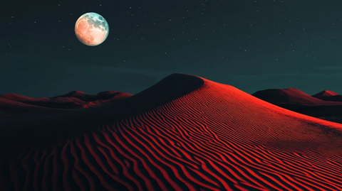 黑沙沙漠红月夜