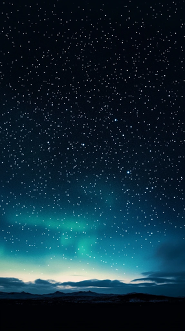 北极光星空背景