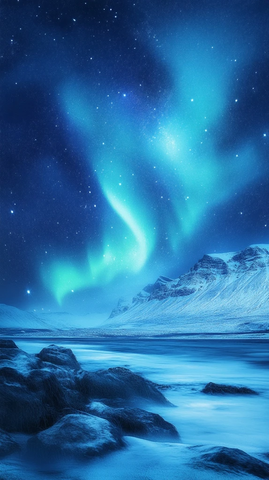 极光倒计时数字海报