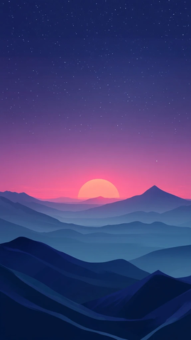 行星边缘与星空渐变