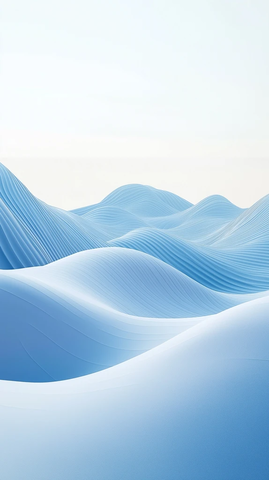 波状山丘光影模型