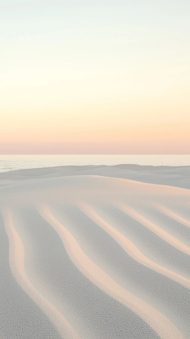日出海滩平静海浪浅滩