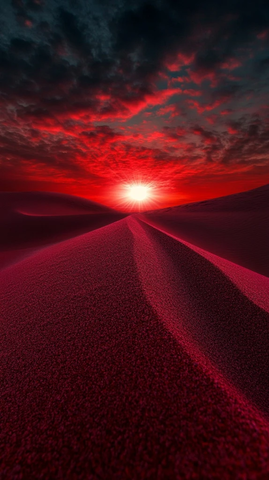 红色沙丘延绵无际