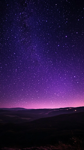 紫色星空无云夜空