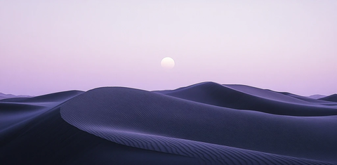 沙漠黑沙丘月夜