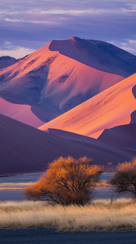 沙丘日出光影交织