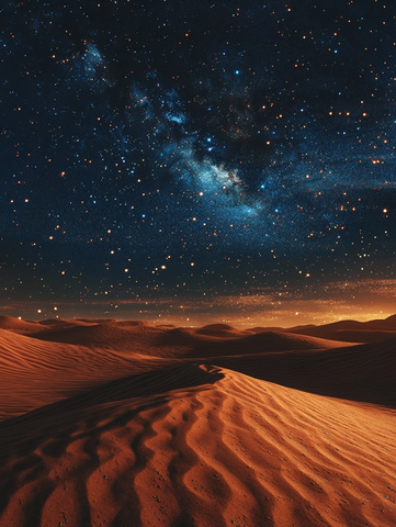 星空沙漠星光闪烁