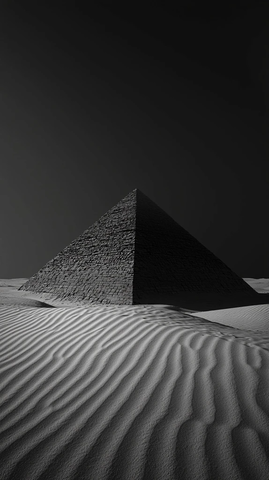 黑色三角建筑沙纹设计