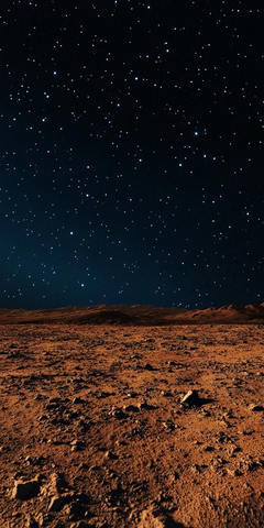 火星夜空星辰辽阔