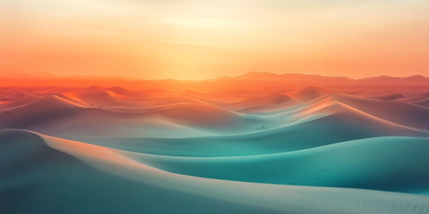 日落沙漠色彩渐变