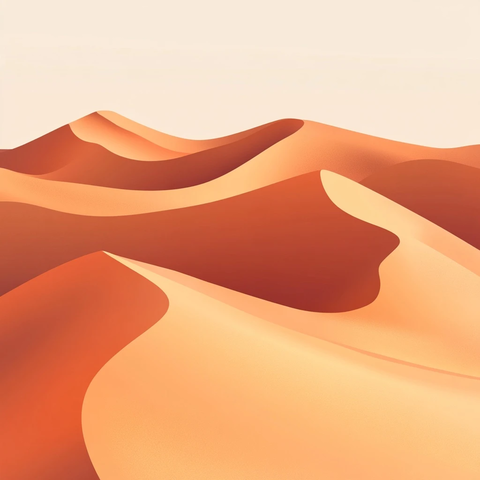 沙漠沙丘矢量插画