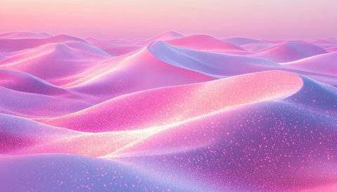 粉色沙丘与荧光管