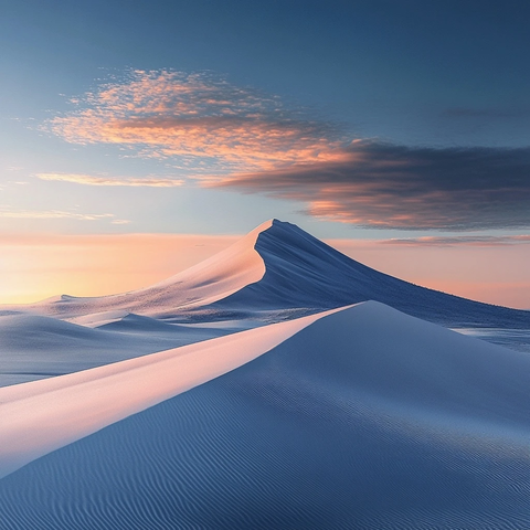 远山沙丘午后光影