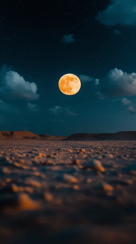 满月夜色下的摄影