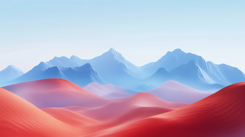 红沙山脉与蓝天