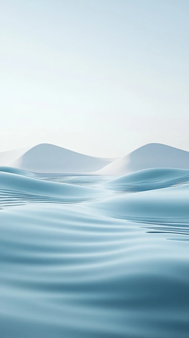 浅蓝渐变水面沙丘