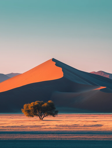 大沙丘黄昏清晰景观