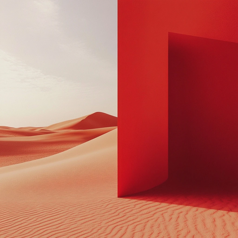 红砂渐变超写实图像