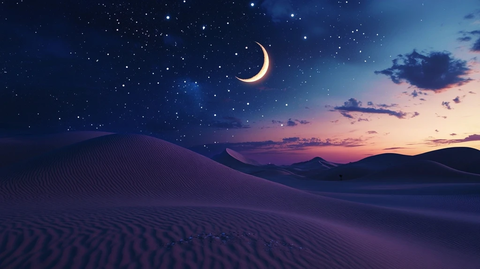 月光沙漠星辰信仰路