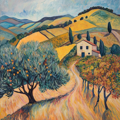 橄榄树斜坡秋景