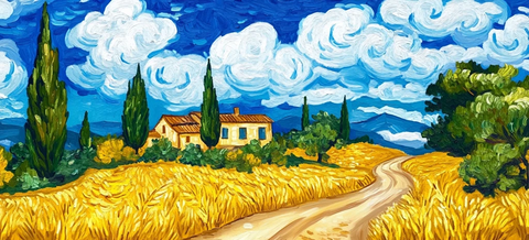 麦田小路与柏树老屋