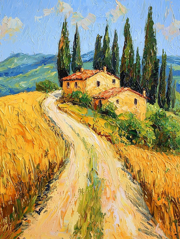 田园风光油画技法