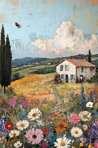 宁静心灵拼贴画