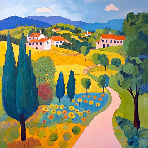 阳光谷地风景画