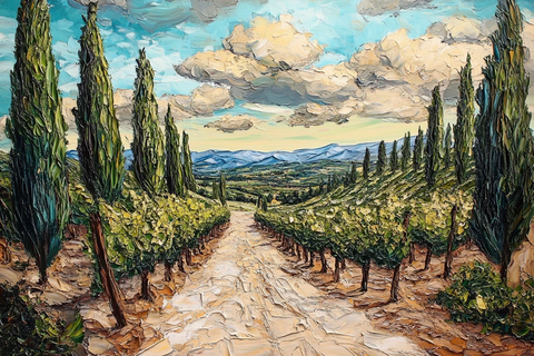 古希腊葡萄园油画
