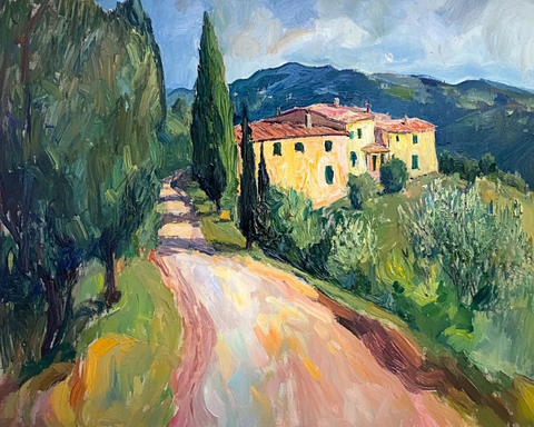 山景树林色彩构图