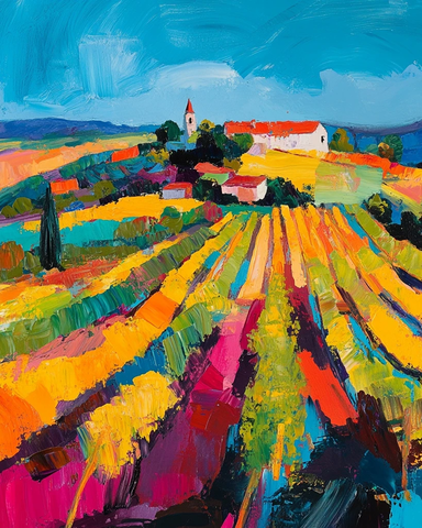 酒庄田园教堂远景