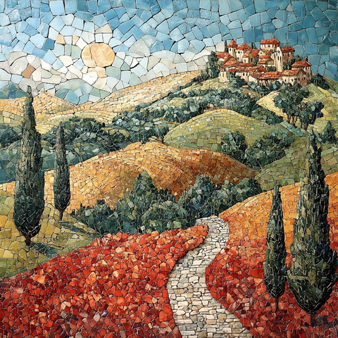 希腊风格装饰马赛克景观