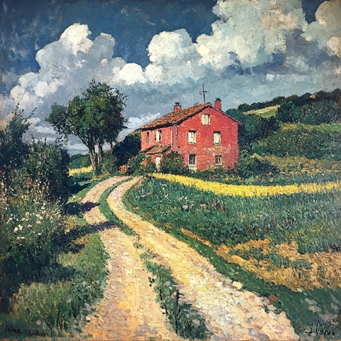 农舍小路夏末风光