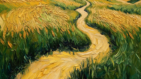 麦田中的蜿蜒小径