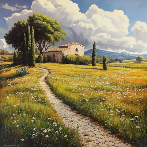 短草多彩自然景观