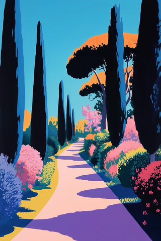 花园小径石板路